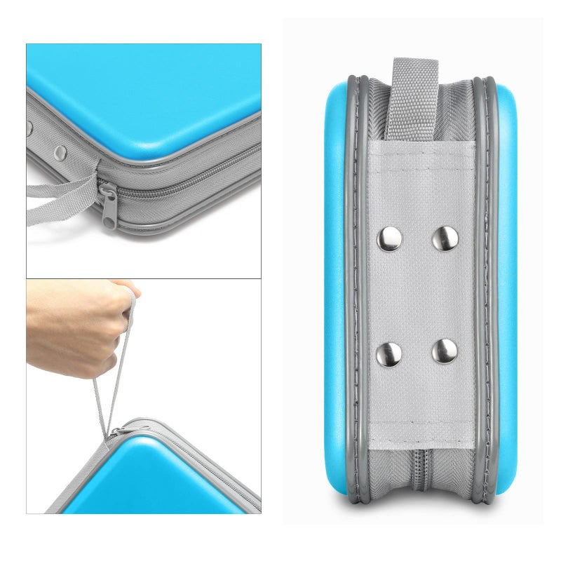 Siveit CD Case, 40 Capacity CD/DVD Case Holders Wallet Hard Plastic DVD Disc Cases Storage Binder for Car Home Office Travel (Sky Blue) - Image 3